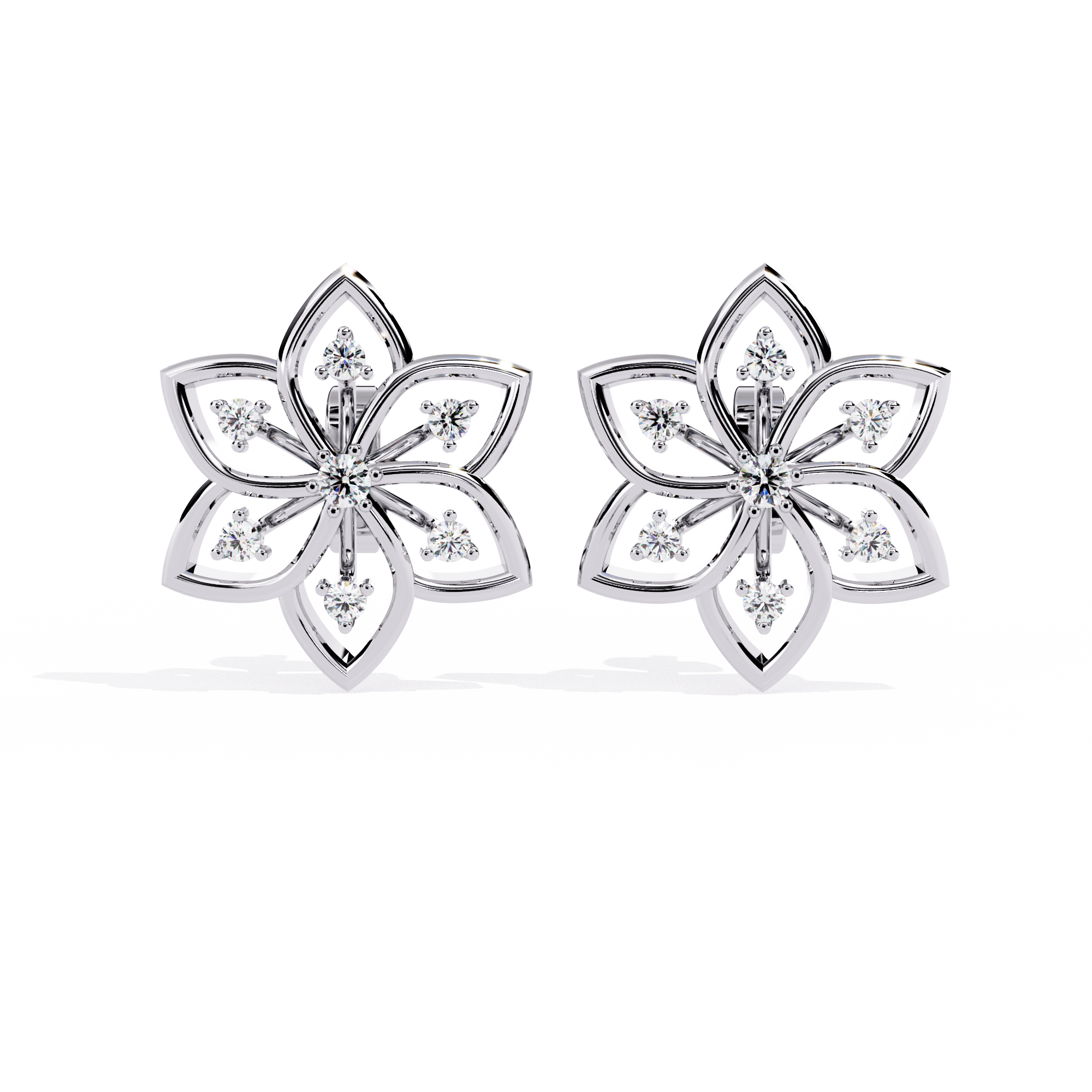 Solitairekart 0.1ct Yellow Gold Diamond Earrings